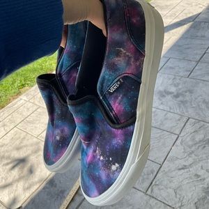 Vans Asher Galaxy Off the Wall Slip On Sneaker  sz 6